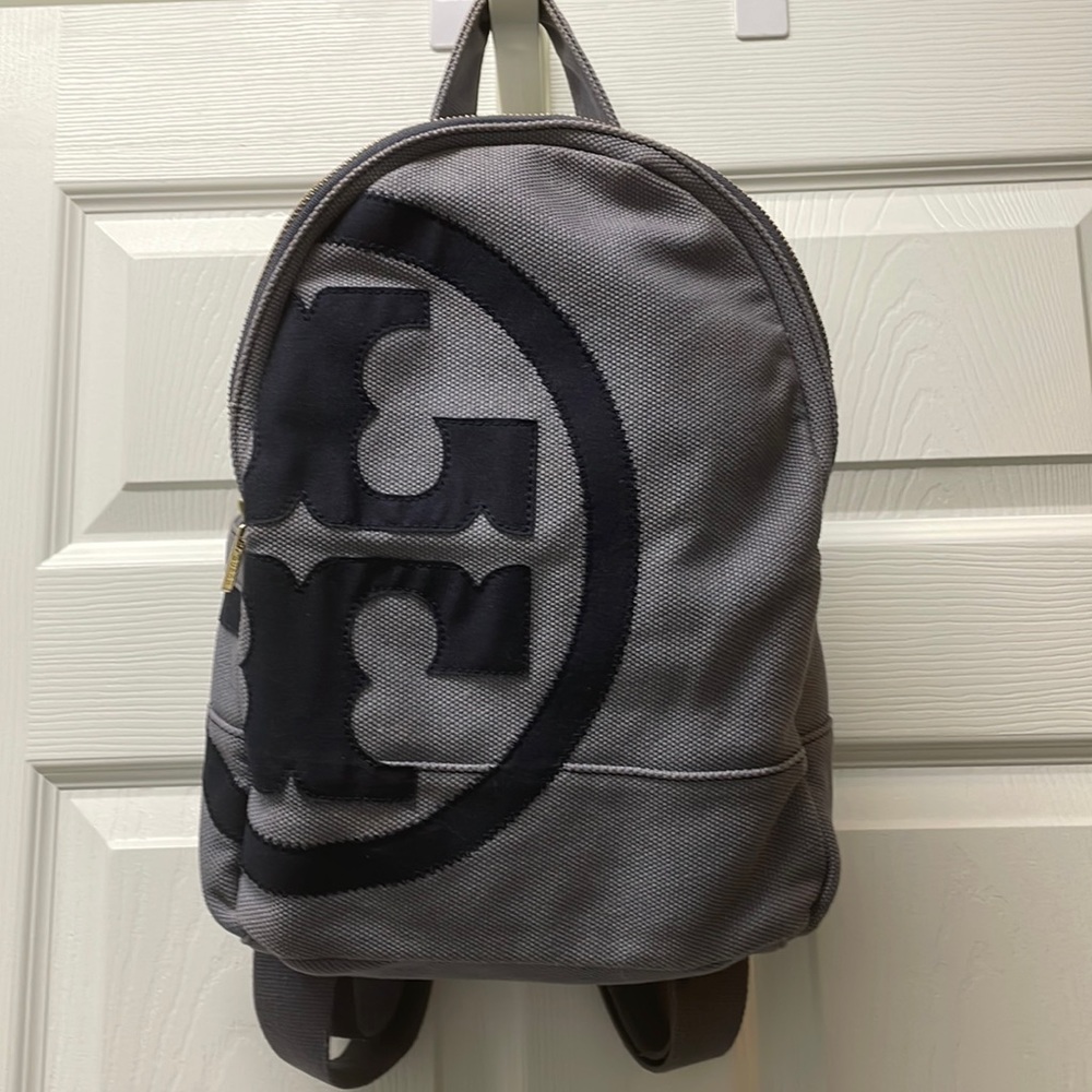 Tory Burch Black and Gray Backpack
